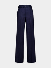 Gabriela Hearst Blue Denim Norman Wide-Leg Cotton Trousers