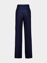 Gabriela Hearst Blue Denim Norman Wide-Leg Cotton Trousers