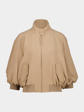 Gabriela Hearst Camel Aluin Cropped Zipped Wool Jacket
