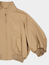 Gabriela Hearst Camel Aluin Cropped Zipped Wool Jacket