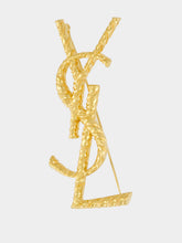 Saint Laurent Gold Cassandre YSL Brooch