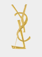 Saint Laurent Gold Cassandre YSL Brooch