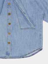 Zimmermann Skylark Blue Indra Denim Tie Blouse