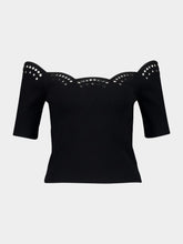 Altuzarra Black Posy Off-Shoulder Top