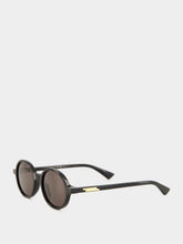 Bottega Veneta Black Grey Classic Round Sunglasses