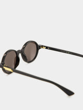 Bottega Veneta Black Grey Classic Round Sunglasses
