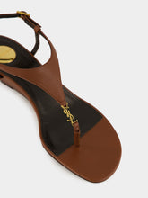 Saint Laurent Aesthetic Brown Cassandra 40 Mid-Heel Sandals