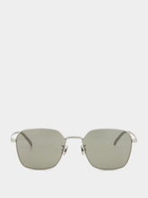 Bottega Veneta Silver Square Titanium Sunglasses