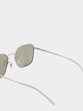 Bottega Veneta Silver Square Titanium Sunglasses