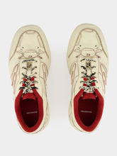 Balenciaga Off-White and Red Hamptons Medium Worn-Out Sneaker