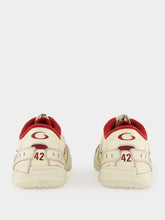 Balenciaga Off-White and Red Hamptons Medium Worn-Out Sneaker