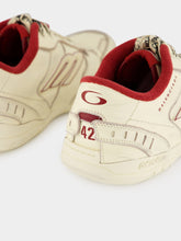 Balenciaga Off-White and Red Hamptons Medium Worn-Out Sneaker