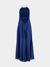 Zimmermann Dark Cobalt Aster Silk Maxi Dress