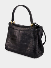 Balenciaga Black Croco Rodeo Mini Leather Handbag