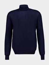 Saint Laurent Dark Blue Wool-Cashmere Turtleneck