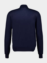 Saint Laurent Dark Blue Wool-Cashmere Turtleneck