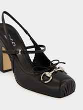 Gucci Black Horsebit Slingback Pumps