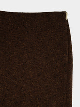 Gucci Dark Brown Seeded Wool Midi Skirt