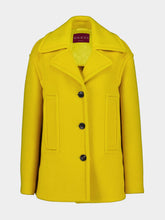 Gucci Dusty Yellow Wool Buttoned Coat