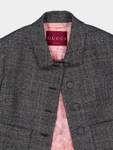 Gucci Black and White Wool Grisaille Jacket