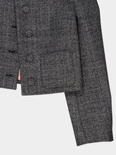 Gucci Black and White Wool Grisaille Jacket