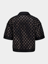 Gucci Black Wool Lamé GG Crystal Top