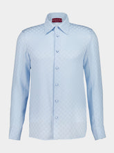 Light Blue GG Silk Jacquard Shirt | HP - Fashion Clinic