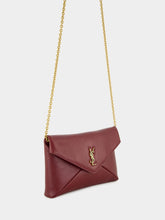 Saint Laurent Dark Ruby Cassandre Leather Chain Pouch