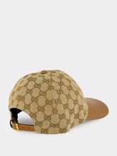 Gucci GG Canvas Baseball Hat with Leather Trim
