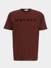 Alexander McQueen Madder Flocked McQueen Logo T-Shirt