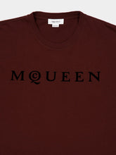 Alexander McQueen Madder Flocked McQueen Logo T-Shirt