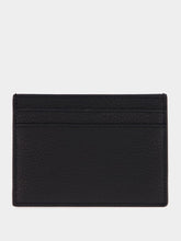 Saint Laurent Black Tiny Cassandre Leather Card Case