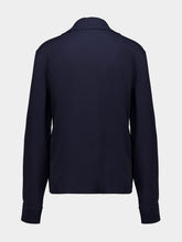 Gucci Blue Long-Sleeved Viscose Shirt