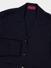 Gucci Blue Long-Sleeved Viscose Shirt