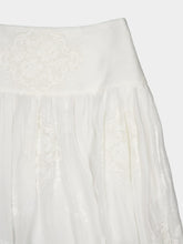 Zimmermann Alight Basque Embroidered White Maxi Skirt