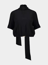 Gucci Black Silk Short-Sleeve Top