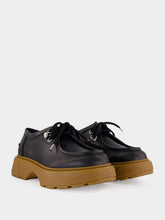 McQueen Black Rover Leather Lug Sole Shoes