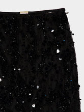 Gucci Black Sequin Embroidered Lace Skirt