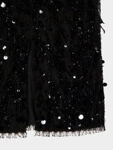 Gucci Black Sequin Embroidered Lace Skirt