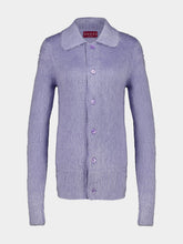 Gucci Lilac Brushed Mohair Wool Cardigan