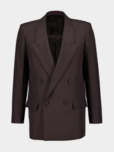 Dark Brown Double-Breasted Panama Jacket | HP - Fashion Clinic