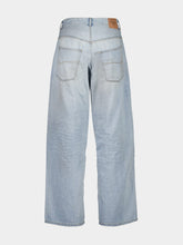 Balenciaga Light Blue Baggy Denim Distressed Jeans