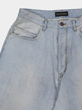Balenciaga Light Blue Baggy Denim Distressed Jeans