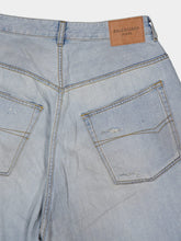 Balenciaga Light Blue Baggy Denim Distressed Jeans