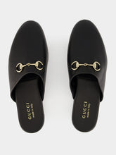 Gucci Black Leather Horsebit Mules
