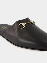 Gucci Black Leather Horsebit Mules