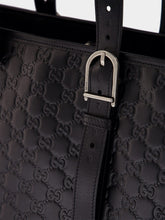 Gucci Black Leather GG Tote Bag