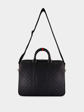 Gucci Black GG Leather Large Briefcase