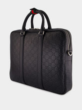 Gucci Black GG Leather Large Briefcase