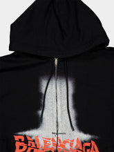 Balenciaga Black The Door Zip-Up Hooded Sweatshirt